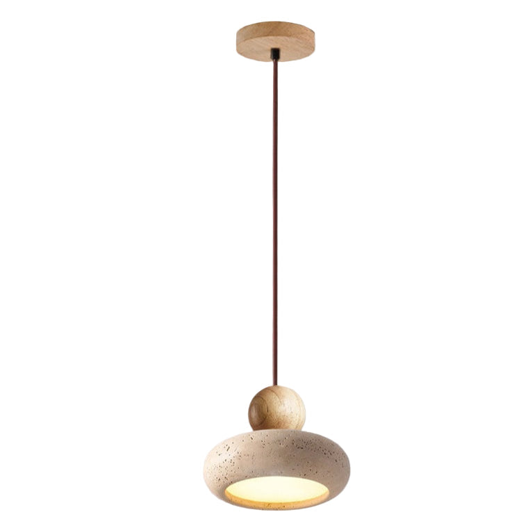 Retro Wabi-Sabi Travertine Pendant Light