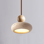 Retro Wabi-Sabi Travertine Pendant Light