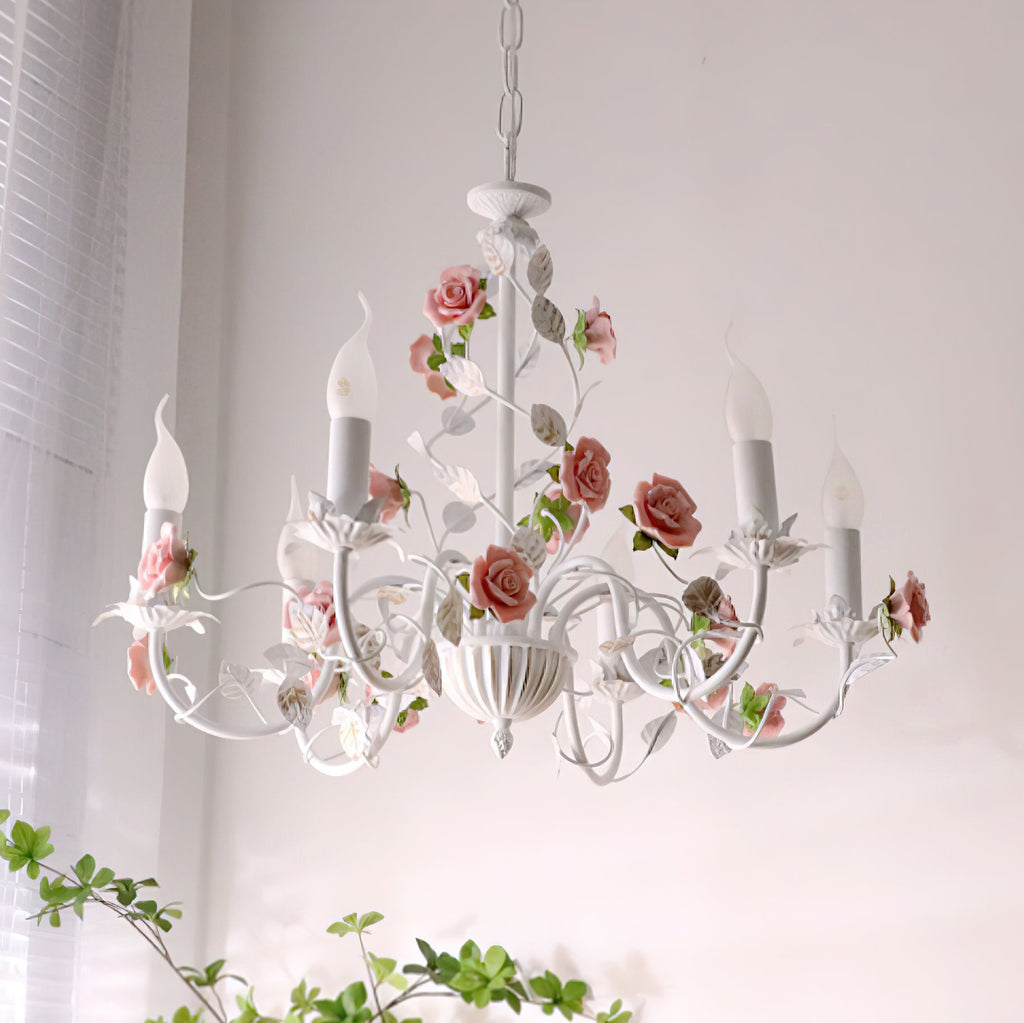 Evelisse Vintage White Chandelier