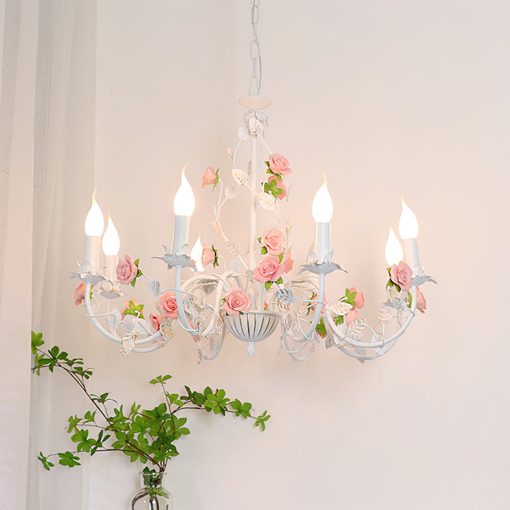 Evelisse Vintage White Chandelier