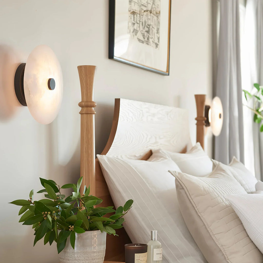 Ankeny Minimalist Alabaster Ceiling and Wall Light