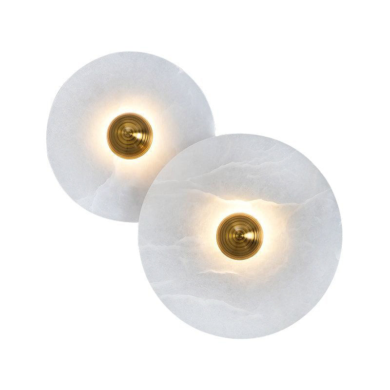 Alabaster Radiance Minimalist Elegance Wall Lamp