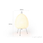 Modern LED Table Lamp with Rice Paper Shade – Artistic Decoration on a Tripod