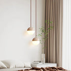 Travertine Ball Modern Pendant Light