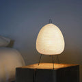 Modern LED Table Lamp with Rice Paper Shade – Artistic Decoration on a Tripod