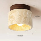 The Stone Travertine Japandi Ceiling Fixture
