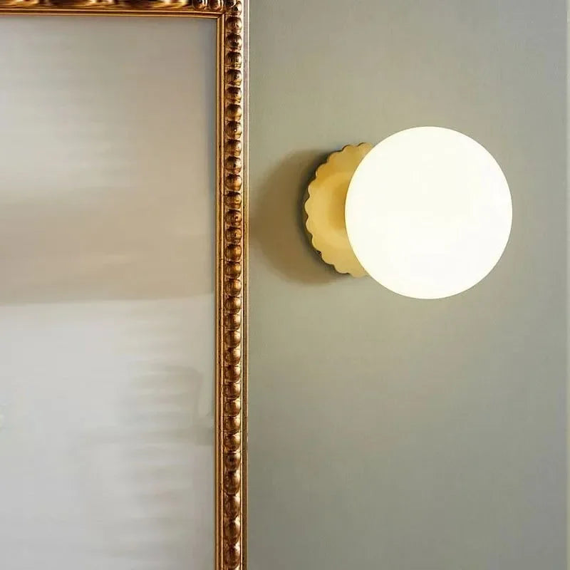 Roselle Nordic Pink Glass Wall Light