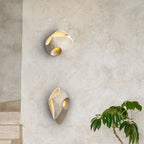 Designer Wall Lamp in Organic Stone Boho Style