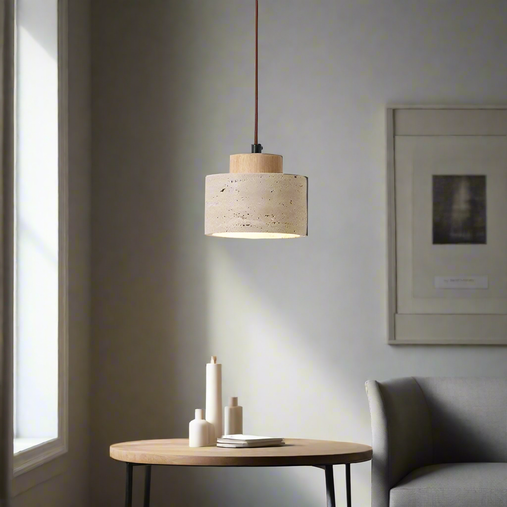 Nordic Travertine Minimalist Pendant Light