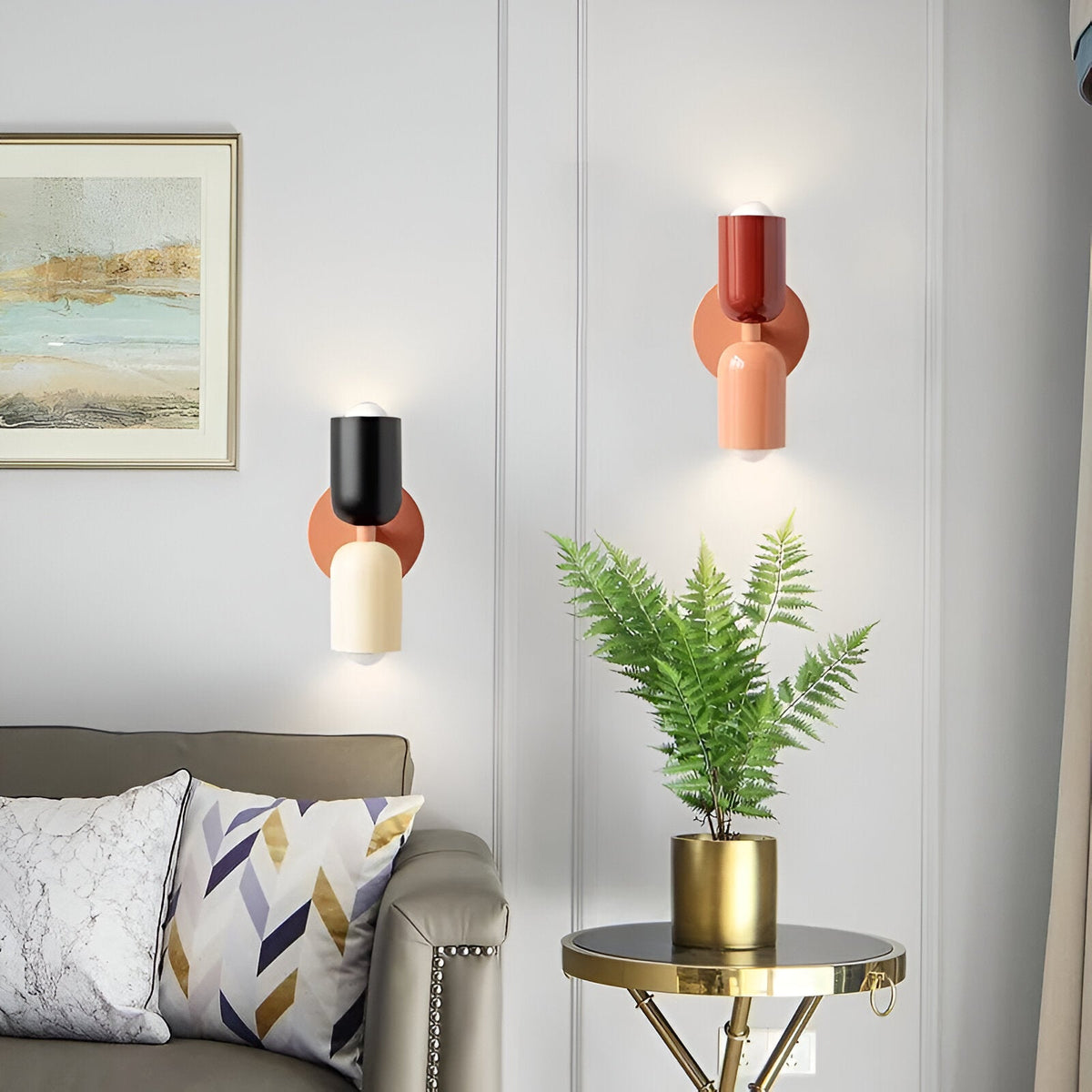 Nordic Macaron Double Head Iron Wall Light