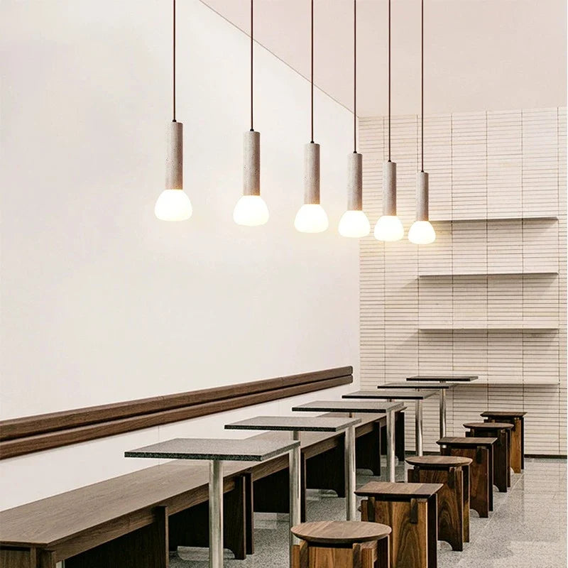 Elegant Travertine Cream Style Pendant Light