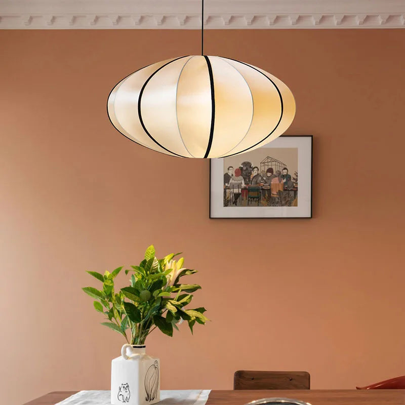 Japandi Silk Veil Pendant Light