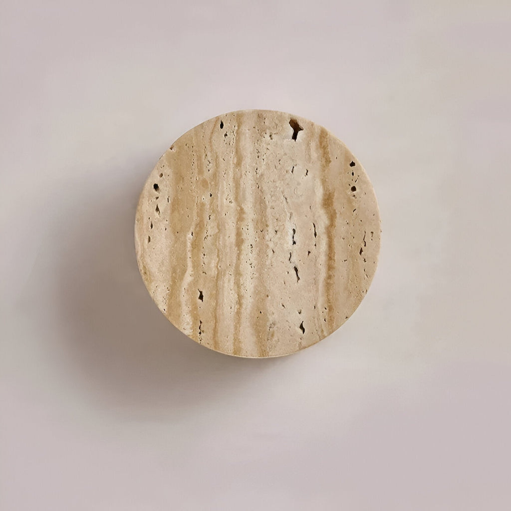 Japanese Wabi Sabi Natural Travertine Stone Wall Light
