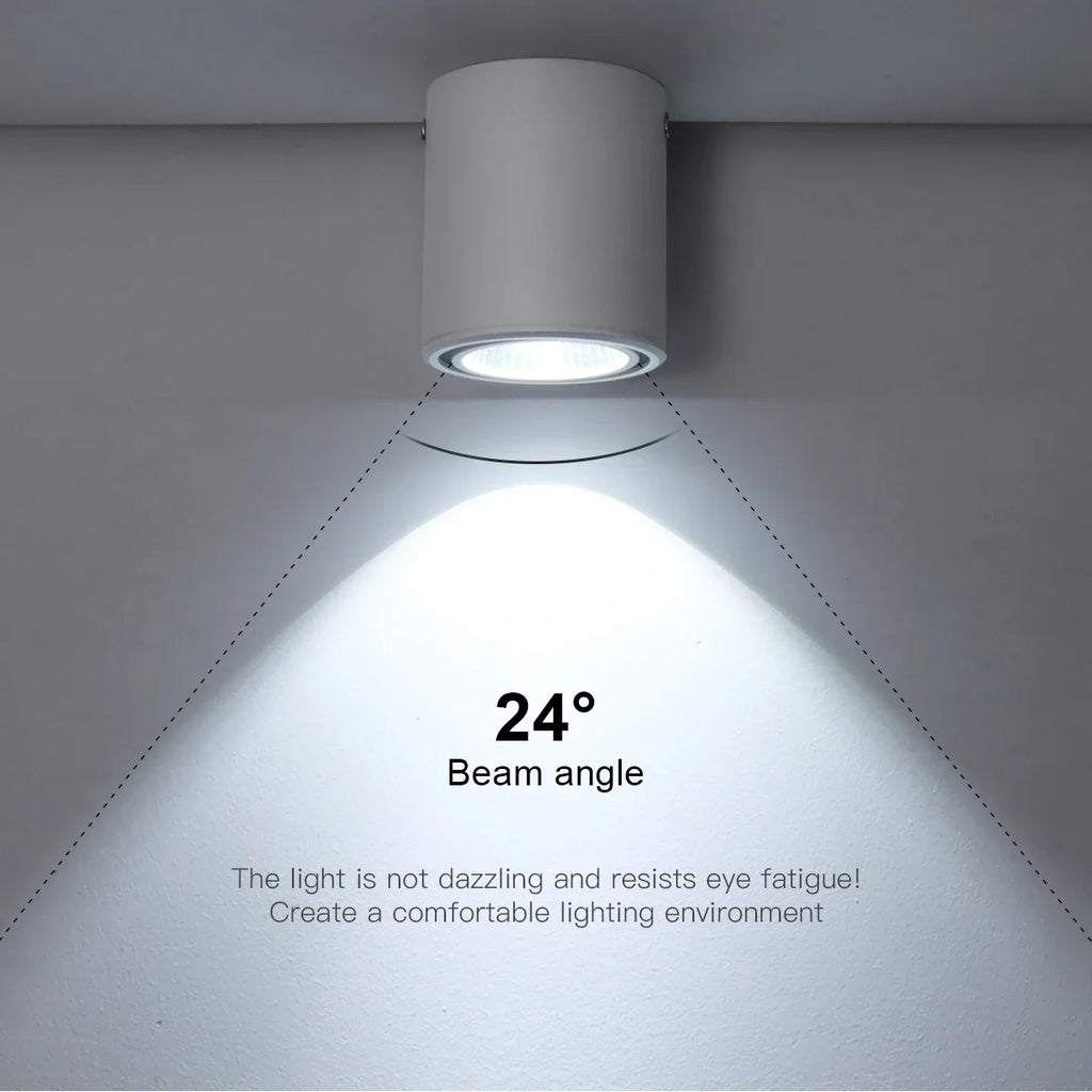 Durelio – 30 Degree LED Spotlight Surface Mounted Ceiling Lamp 7W 12W