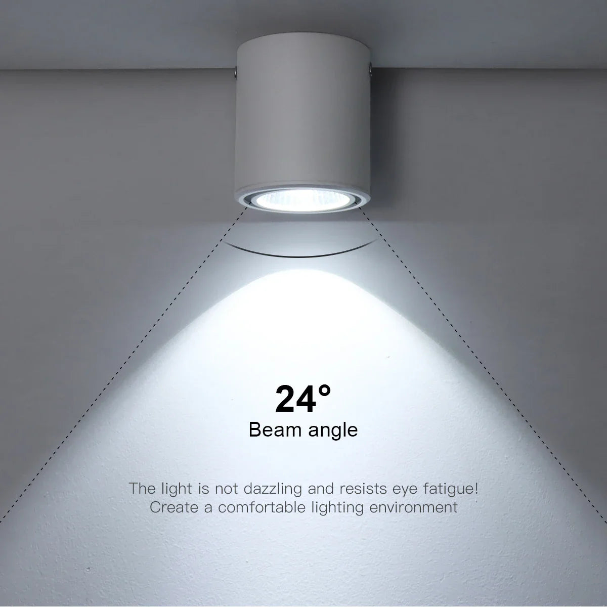 Durelio – 30 Degree LED Spotlight Surface Mounted Ceiling Lamp 7W 12W