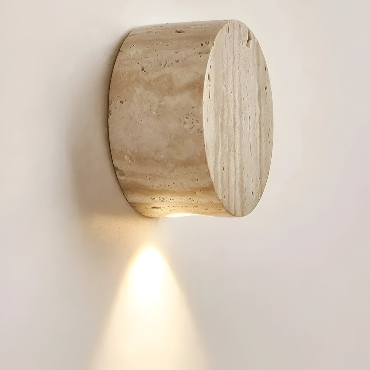 Japanese Wabi Sabi Natural Travertine Stone Wall Light