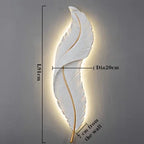 Feather-Shaped Wall Lamp – Subtle Elegance and Ambient Light