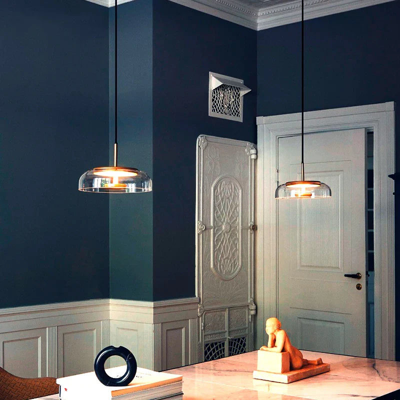 Modern Pendant Lamp with Glass Shade