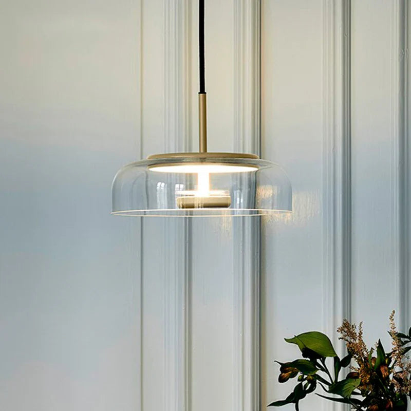 Modern Pendant Lamp with Glass Shade