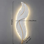 Feather-Shaped Wall Lamp – Subtle Elegance and Ambient Light