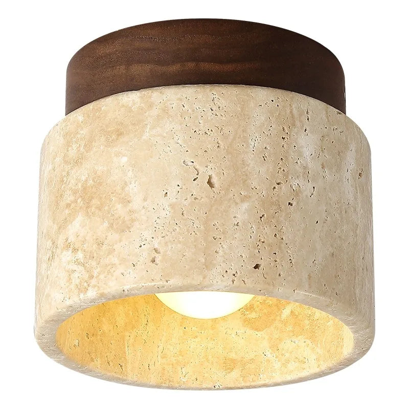The Stone Travertine Japandi Ceiling Fixture
