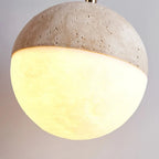Travertine Ball Modern Pendant Light