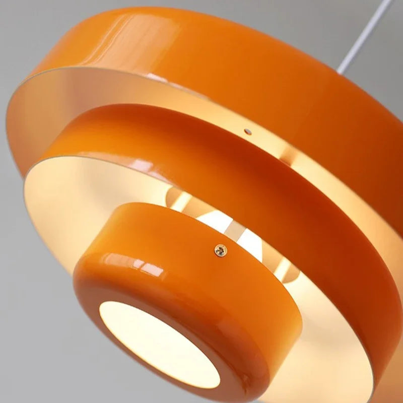 Designer LED pendant lamp with a modern geometric shape