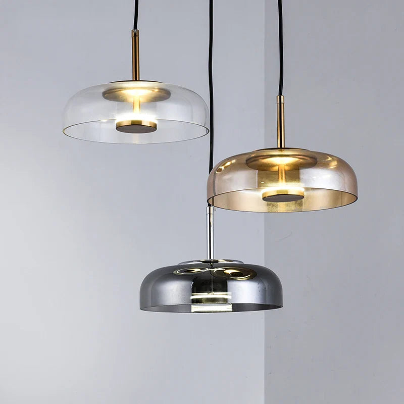 Modern Pendant Lamp with Glass Shade