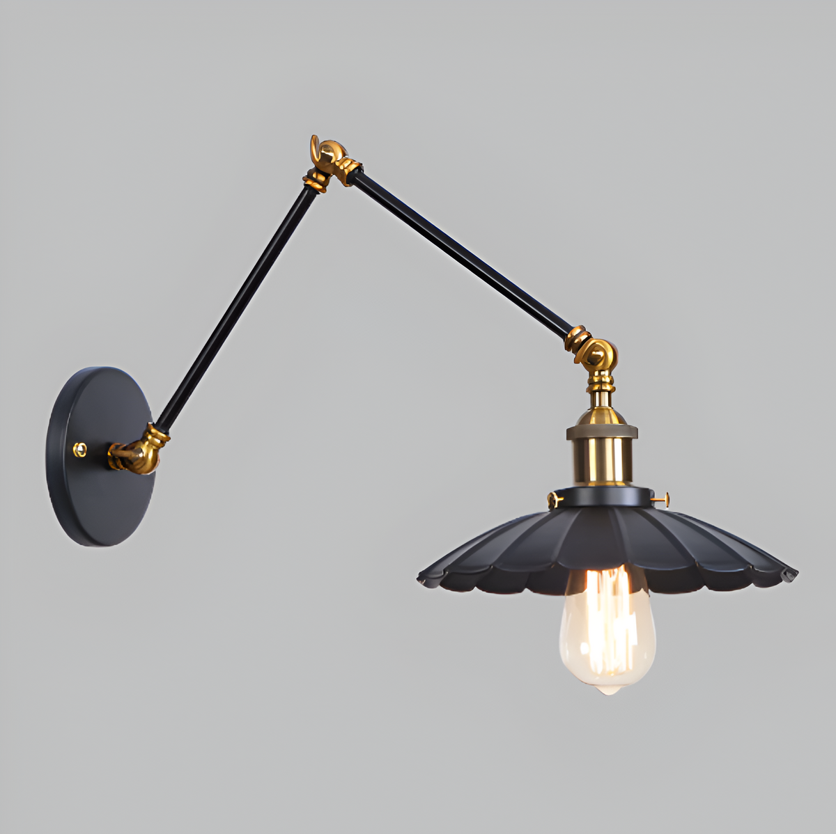 Marzella Industrial Retro Iron Vintage Wall Lamp