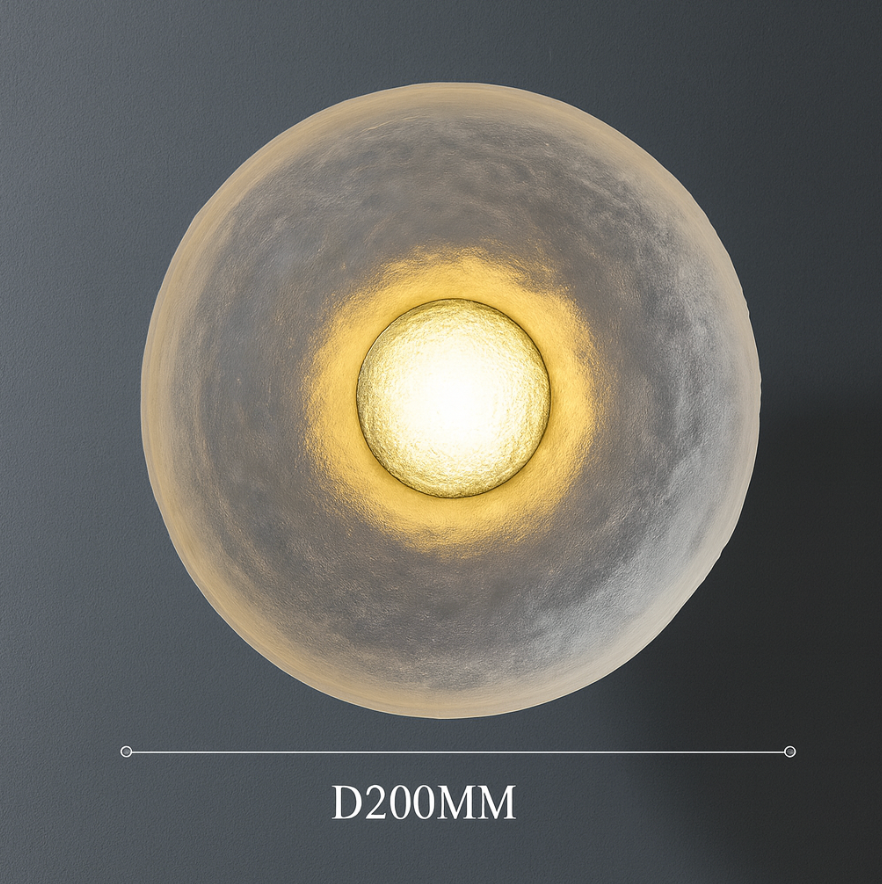 Modern Minimalist Resin Round Wall Sconce LED 1-Light
