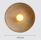 Retro Resin Ceramic-style Round Wall Sconce LED 1-light