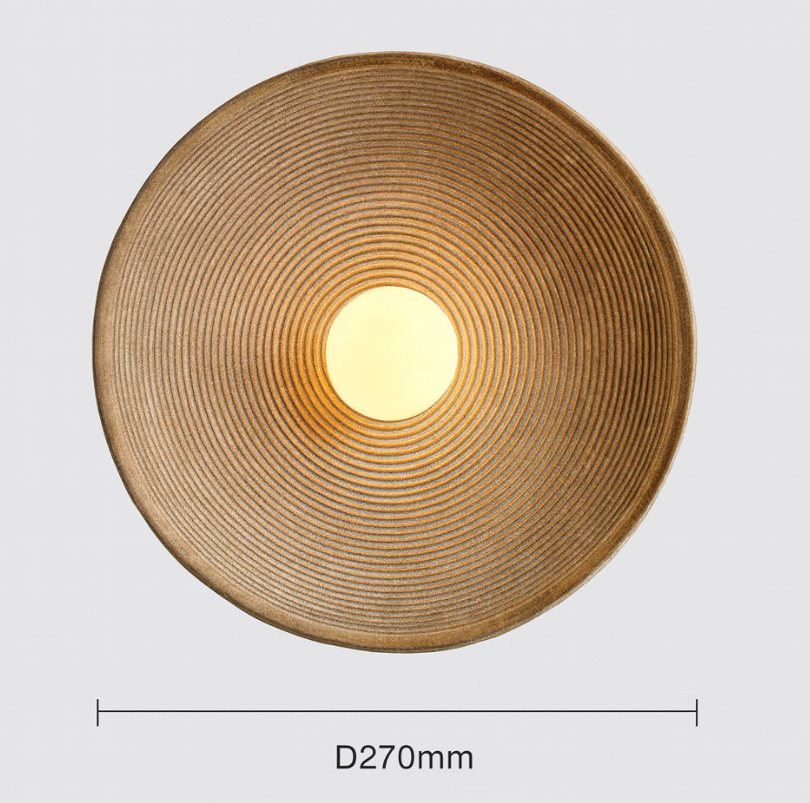 Retro Resin Ceramic-style Round Wall Sconce LED 1-light