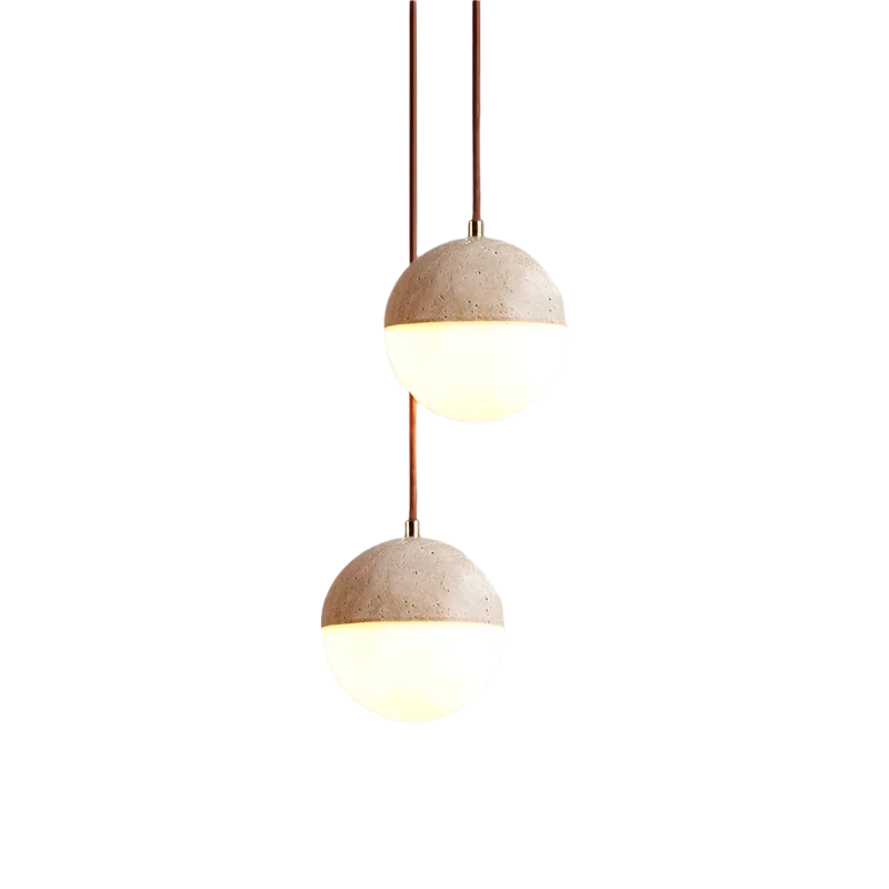 Travertine Ball Modern Pendant Light