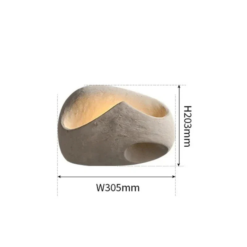 Designer Wall Lamp in Organic Stone Boho Style
