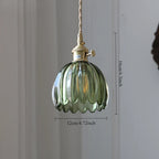 Retro wall lamp in the shape of a tulip flower – wall sconce with glass shade and gold finish