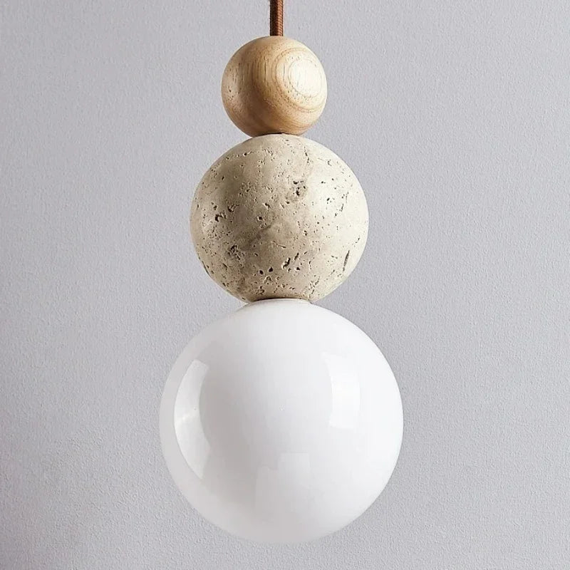 Modern pendant lamp with spherical details