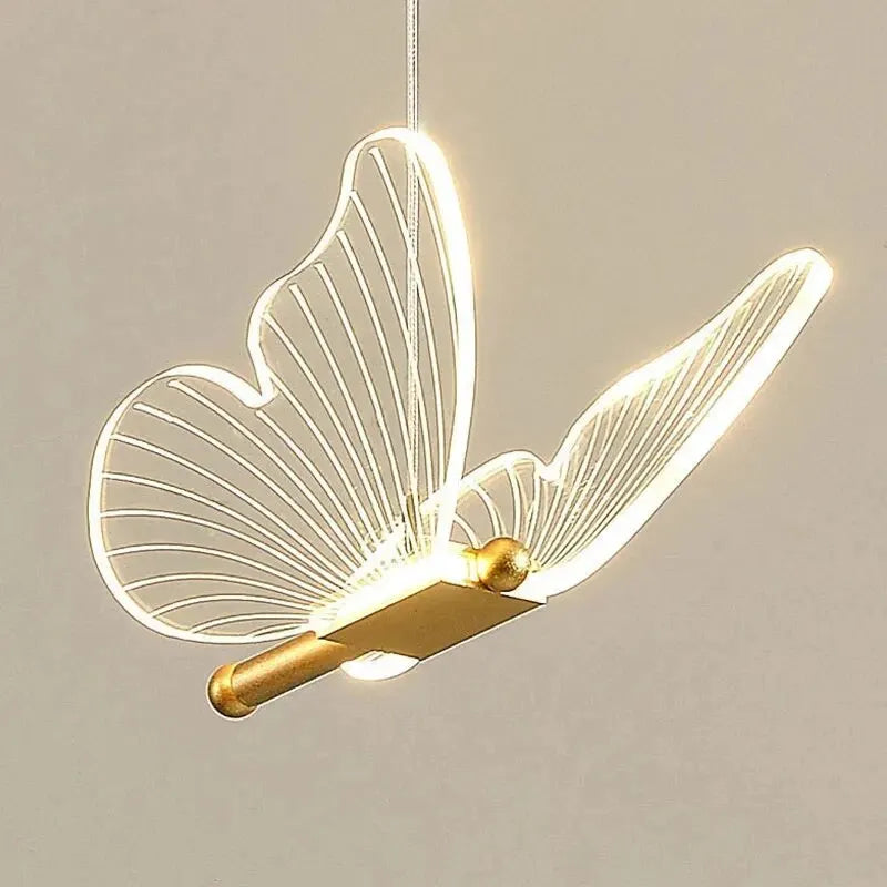 LED Pendant Lamp in the Shape of a Butterfly – Designer Lighting for Bedrooms and Living Rooms