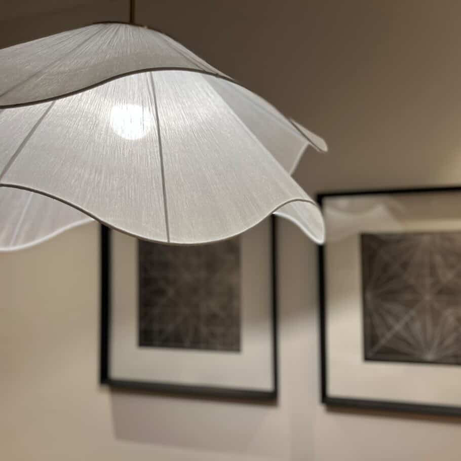 Radiance of Serenity Fabric Japandi Pendant Light