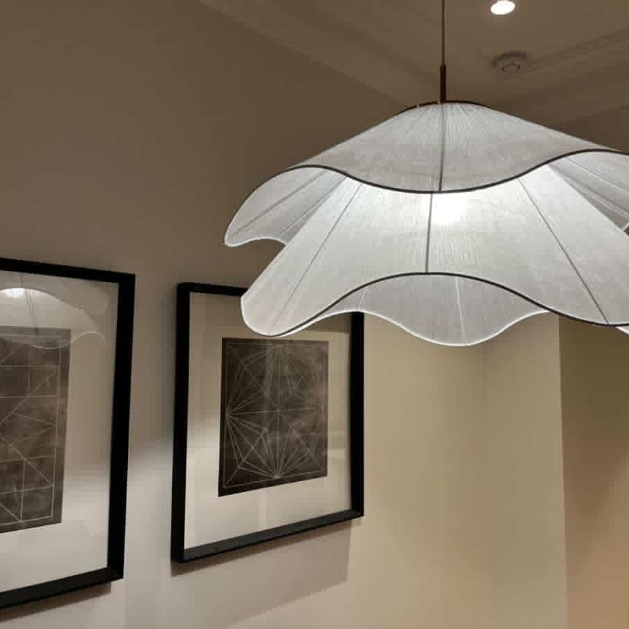 Radiance of Serenity Fabric Japandi Pendant Light