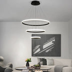 Designer LED Pendant Lamp Chandelier – Modern 3D Ring Form