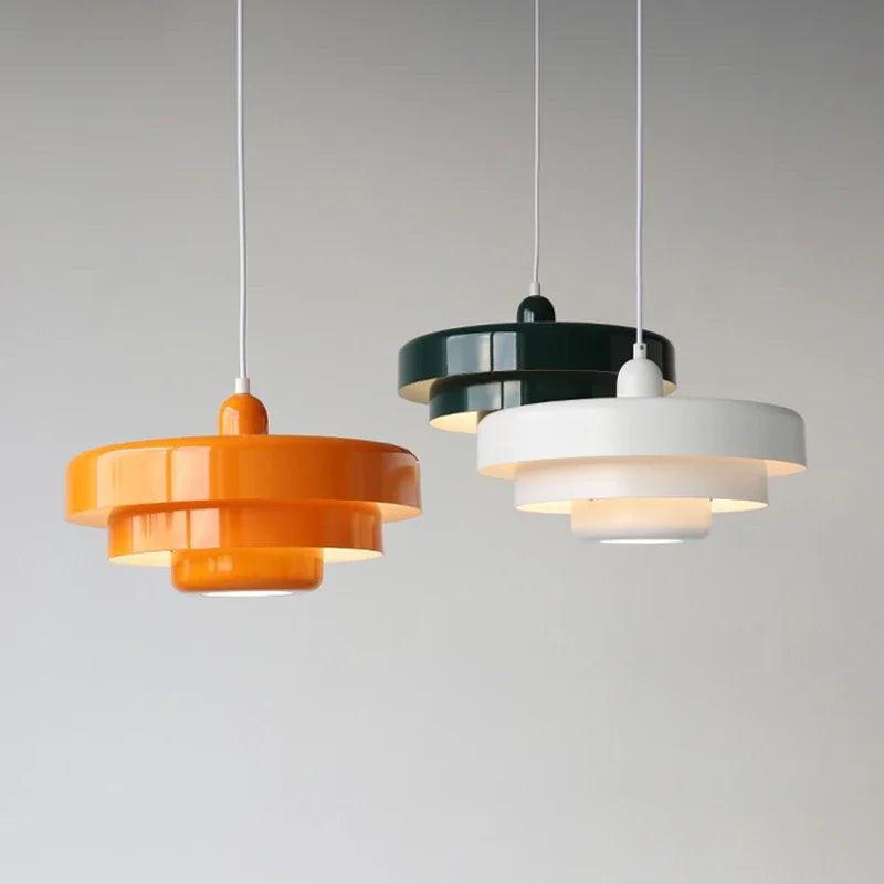 Designer LED pendant lamp with a modern geometric shape