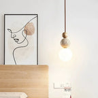 Modern pendant lamp with spherical details