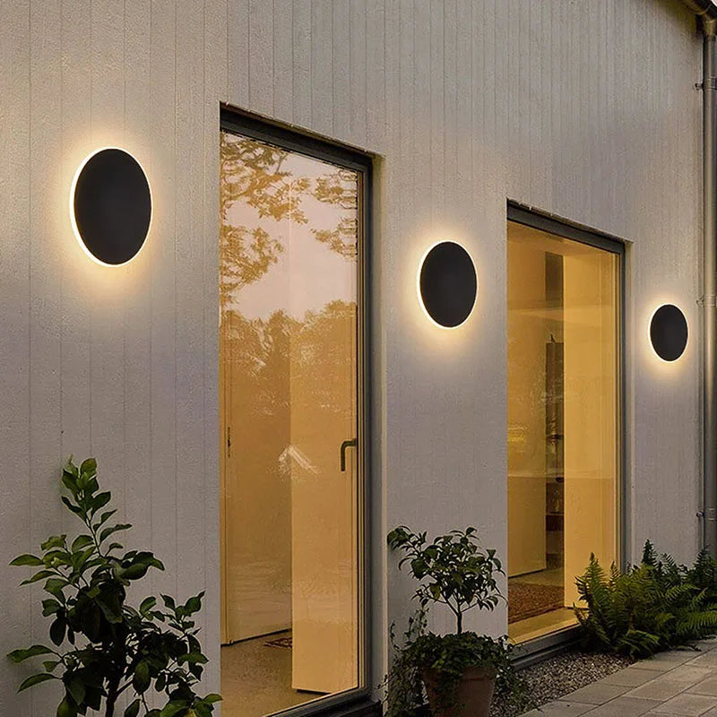 Modern Round LED Wall Sconce – Minimalist Exterior Lighting