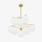 Sphere Stem Light Luxury Brass Chandelier