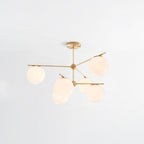Sphere Stem Light Luxury Brass Chandelier
