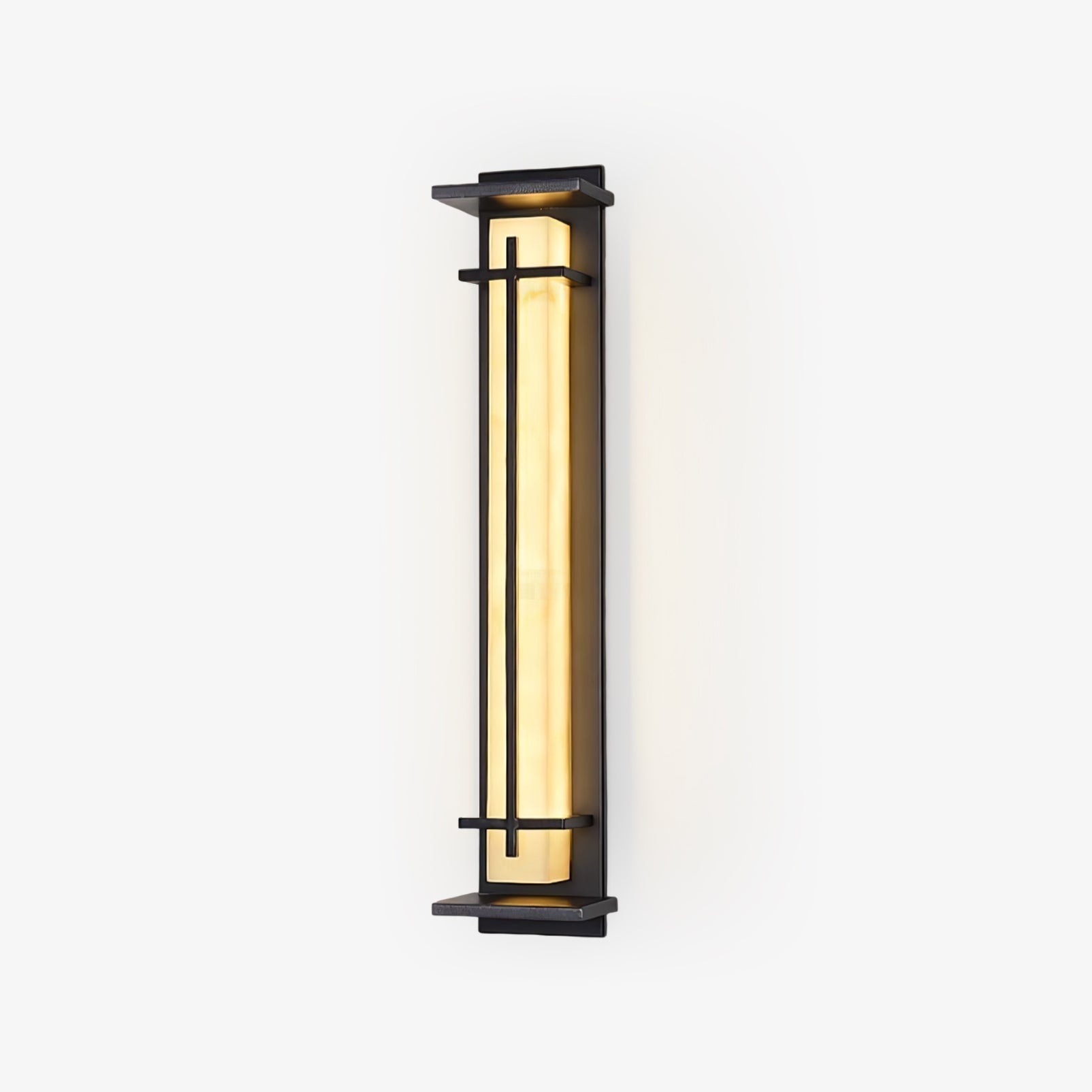 Ray Square Outdoor Wall Light Imitation Alabaster Waterproof
