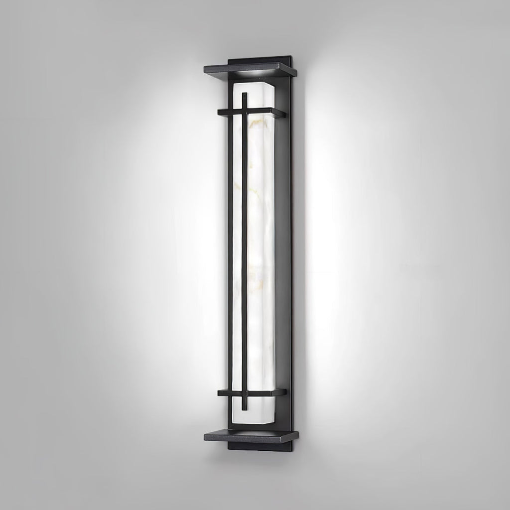 Ray Square Outdoor Wall Light Imitation Alabaster Waterproof