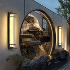 Ray Square Outdoor Wall Light Imitation Alabaster Waterproof