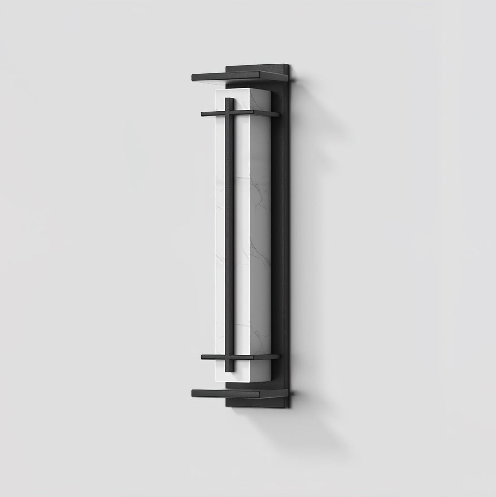 Ray Square Outdoor Wall Light Imitation Alabaster Waterproof