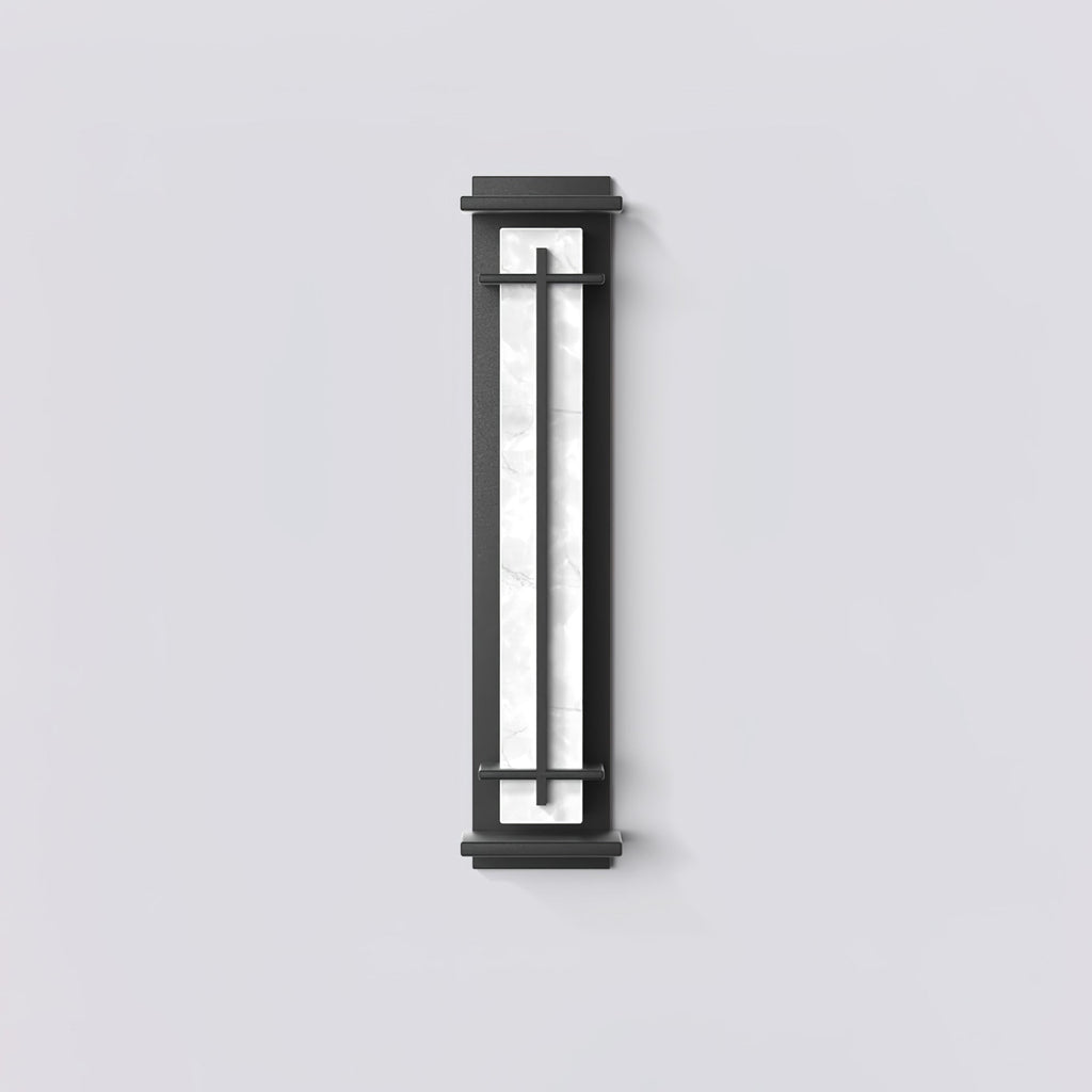 Ray Square Outdoor Wall Light Imitation Alabaster Waterproof